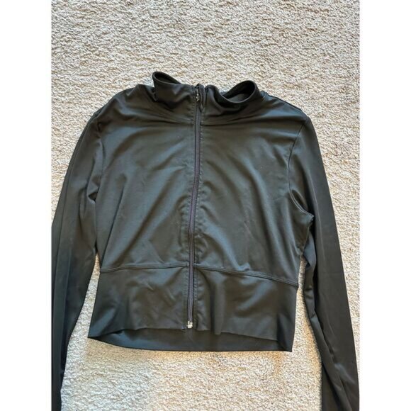 Shein Black Athletic Full Zip Performance Jacket Running Activewear Size M - Picture 2 of 3
